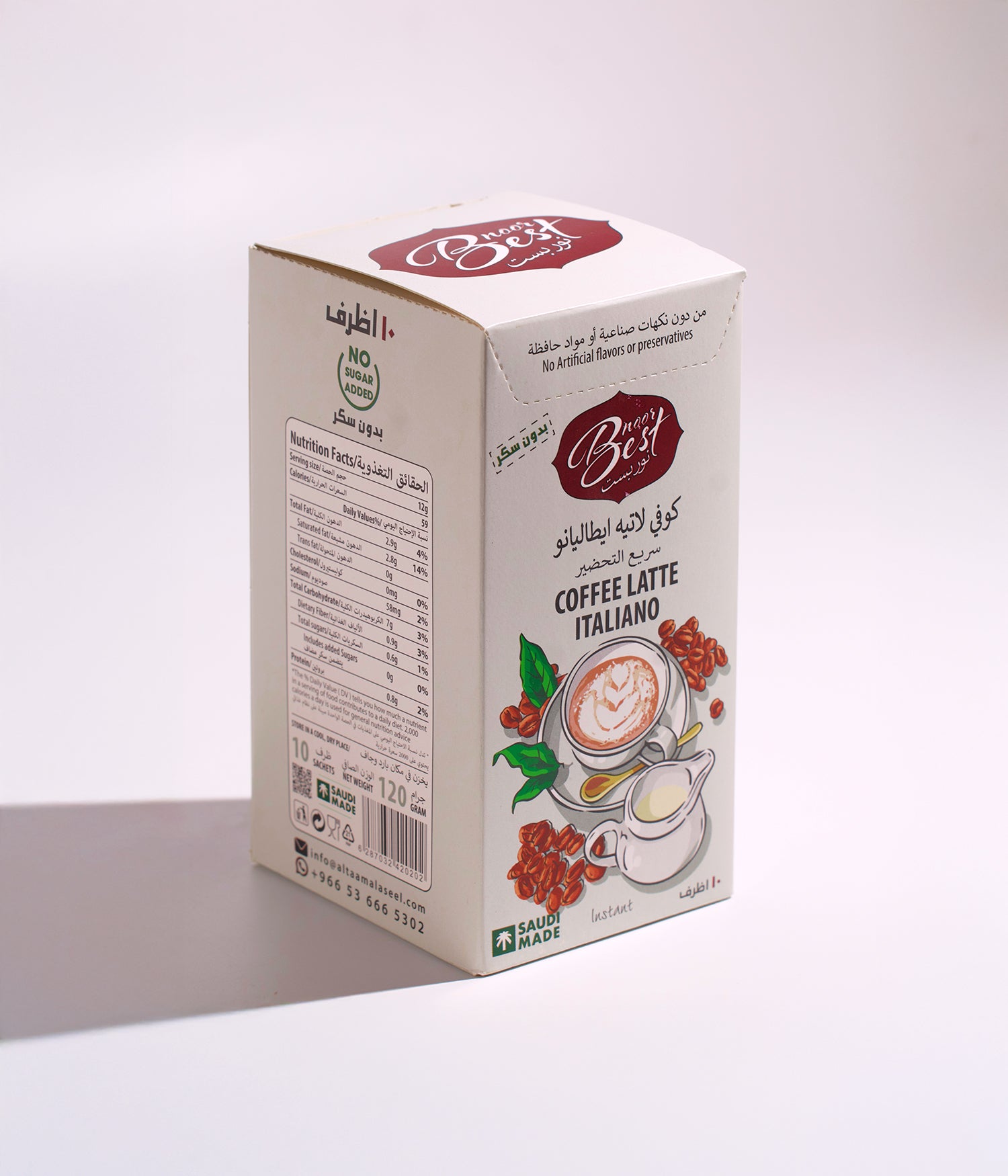 نور بيست مشروبات قهوة تحضير سريع بنكهات متنوعة – 10 ظروف