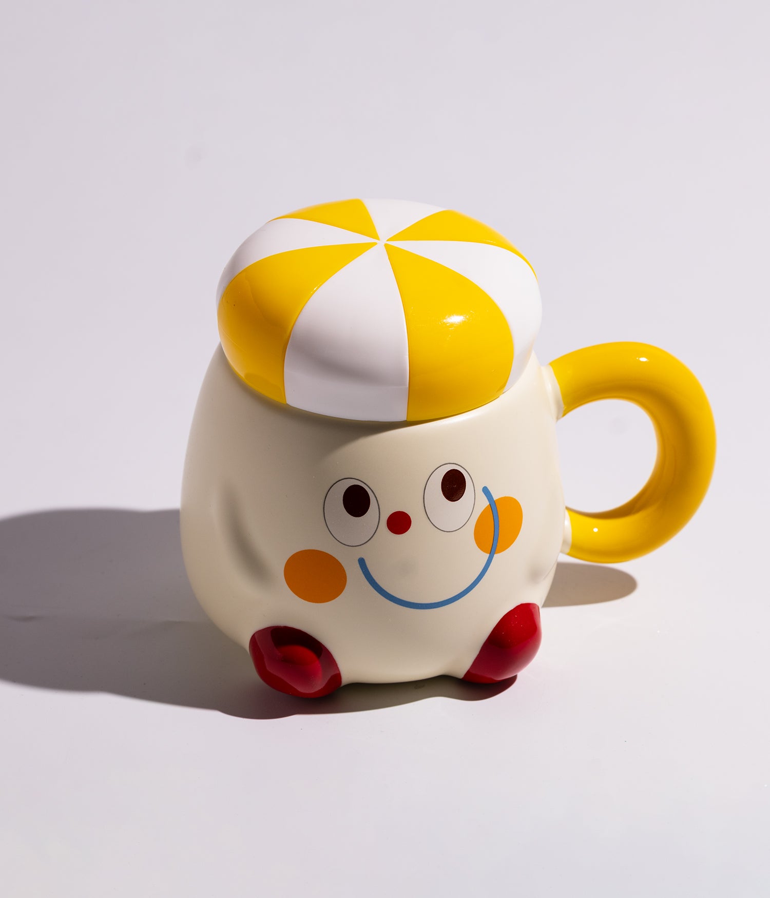 funny-clown-design-ceramic-cup-yellow-striped-lid