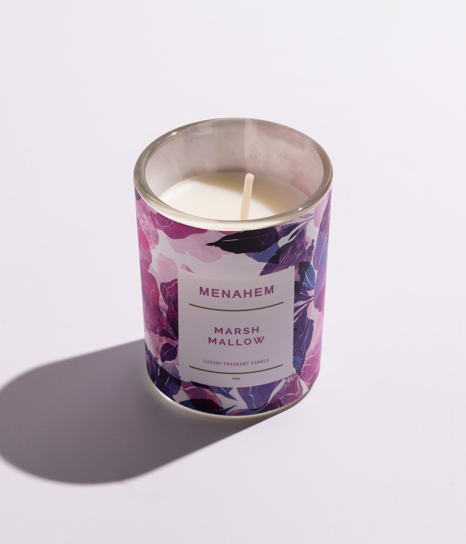 شمعة عطرية فاخرة ميناهم برائحة المارشميلو
