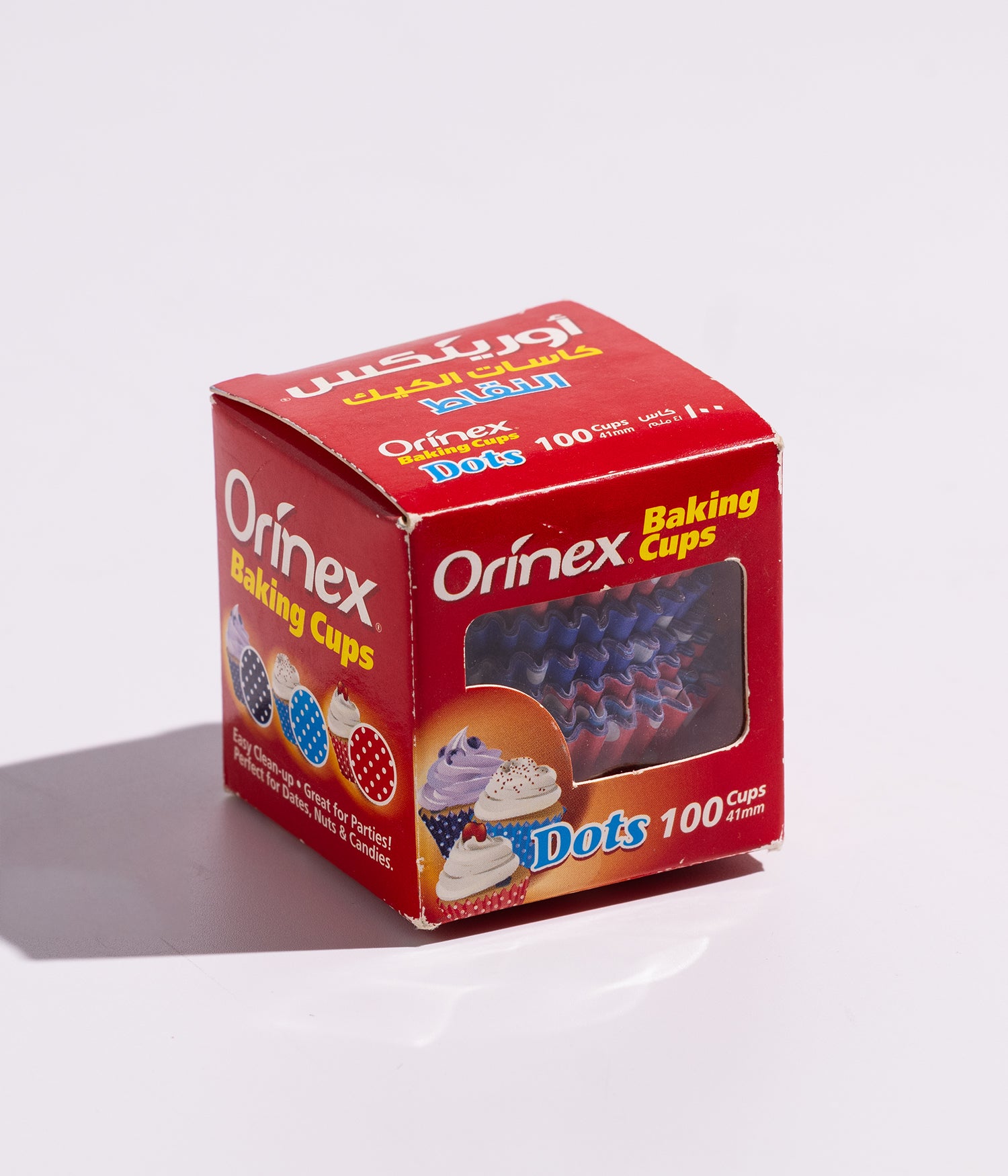 أورينيكس كاسات كاب كيك منقطة وملونة( 41مم )-100 قطعة