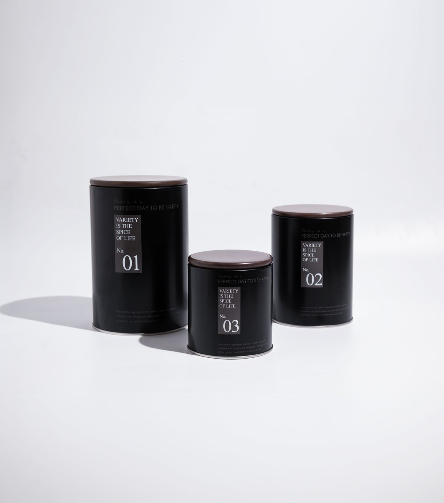 Black metal kitchen canisters